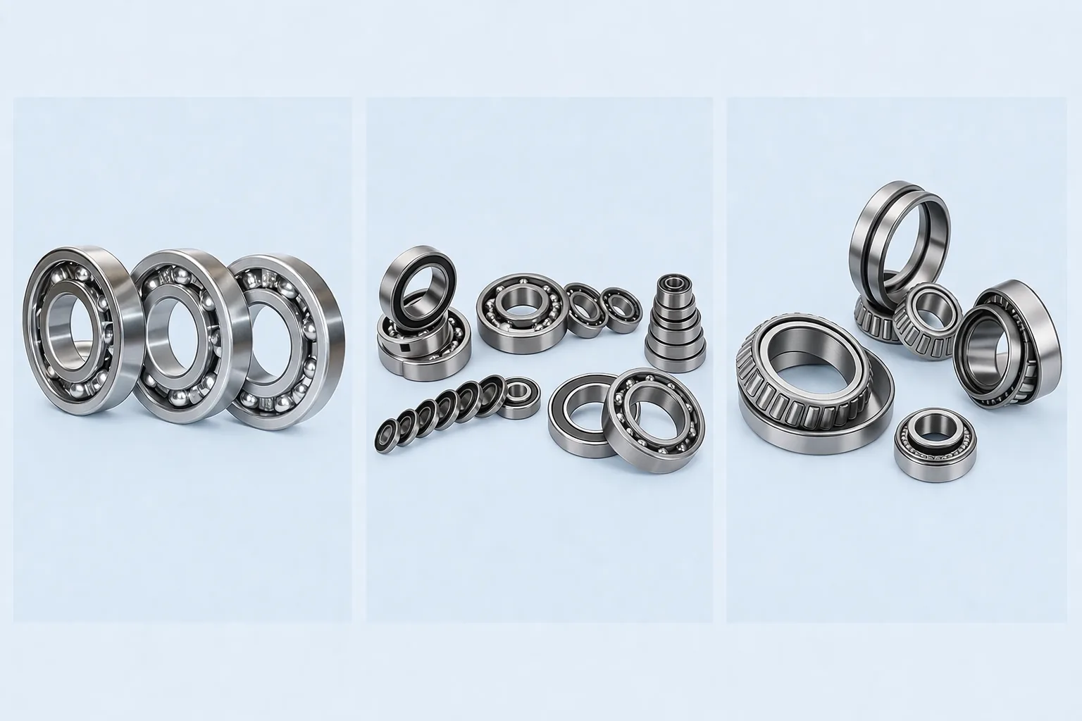Bearing — ball bearing range from miniature to large diameter
